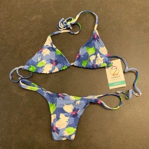 Twenty Sauce bikini top and bottom swimsuit set Medium